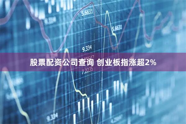 股票配资公司查询 创业板指涨超2%